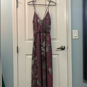 Purple maxi dress with spaghetti straps